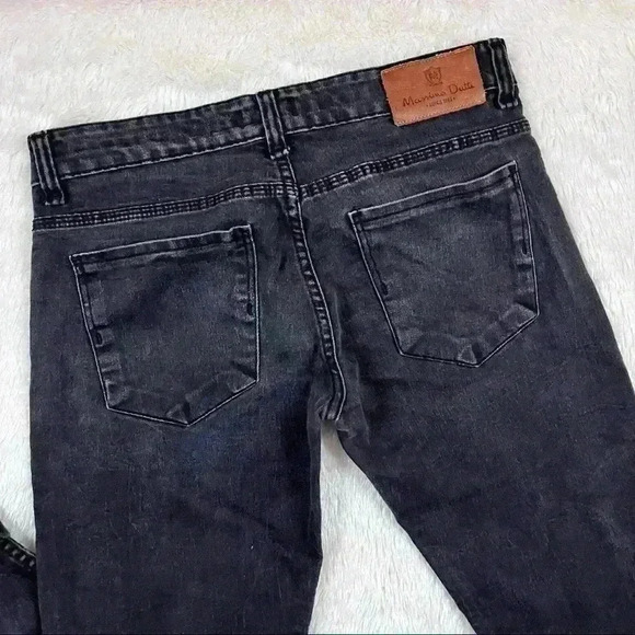 Massimo Dutti Faded Black Midrise Button Fly Skinny Jeans - Picture 7 of 14